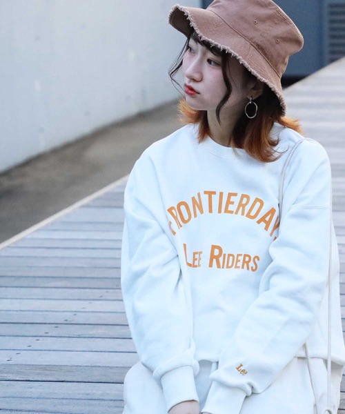 Lee（リー）の「【Lee】クロップスウェット（スウェット・レディース・ホワイト・M/L）」の4枚目の写真