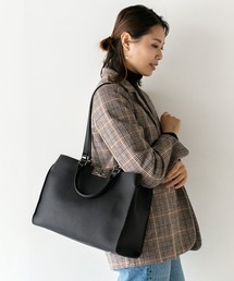 本革ダブルハンドル2wayトートバッグ
