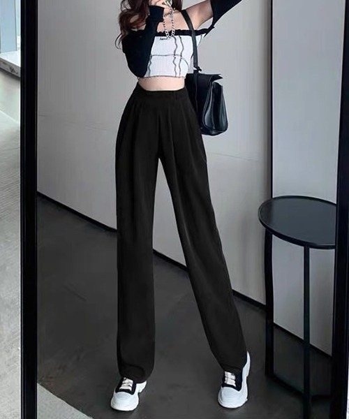 FREE STYLISTS（フリー スタイリスト）の「美脚魅せ　ロングパンツ（その他パンツ・レディース・ブラック/ブルー・S/M/L/XL）」の5枚目の写真