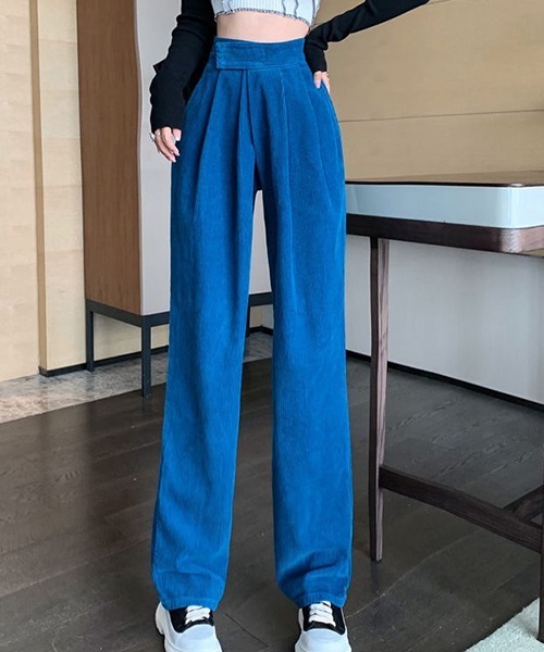 FREE STYLISTS（フリー スタイリスト）の「美脚魅せ　ロングパンツ（その他パンツ・レディース・ブラック/ブルー・S/M/L/XL）」の9枚目の写真