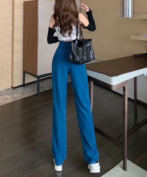 FREE STYLISTS（フリー スタイリスト）の「美脚魅せ　ロングパンツ（その他パンツ・レディース・ブラック/ブルー・S/M/L/XL）」の16枚目の写真