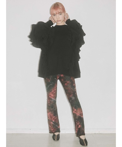 merry jenny（メリージェニー）の「フリルフリルチュニックスウェット（スウェット・レディース・オフホワイト/グレー/ブラック・FREE）」の13枚目の写真