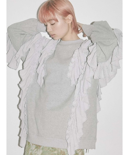 merry jenny（メリージェニー）の「フリルフリルチュニックスウェット（スウェット・レディース・オフホワイト/グレー/ブラック・FREE）」の16枚目の写真