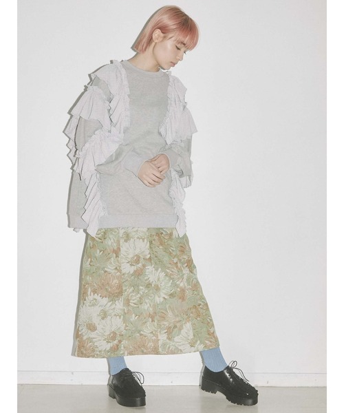 merry jenny（メリージェニー）の「フリルフリルチュニックスウェット（スウェット・レディース・オフホワイト/グレー/ブラック・FREE）」の18枚目の写真