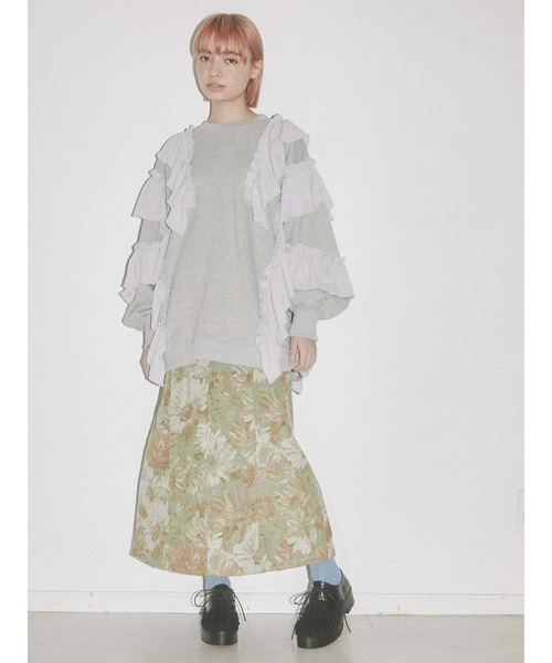 merry jenny（メリージェニー）の「フリルフリルチュニックスウェット（スウェット・レディース・オフホワイト/グレー/ブラック・FREE）」の19枚目の写真