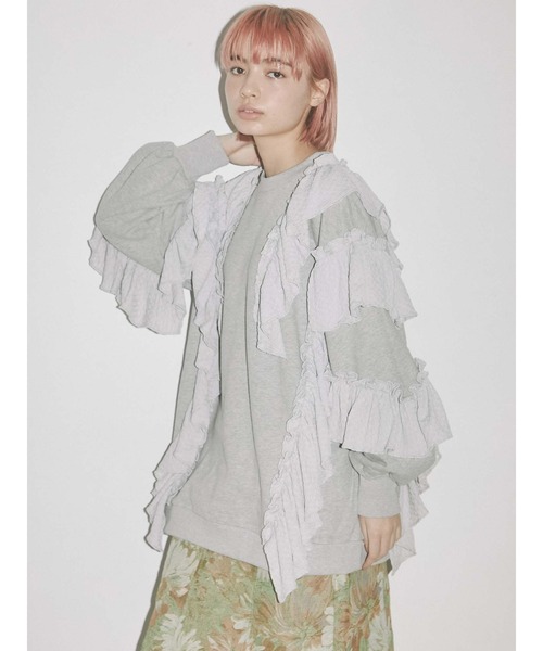 merry jenny（メリージェニー）の「フリルフリルチュニックスウェット（スウェット・レディース・オフホワイト/グレー/ブラック・FREE）」の21枚目の写真