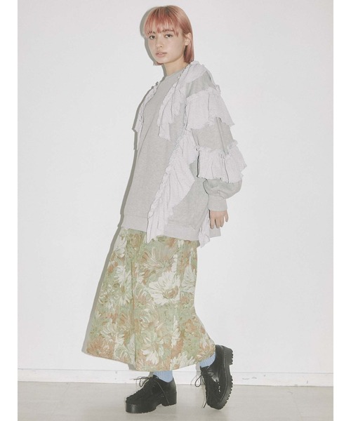 merry jenny（メリージェニー）の「フリルフリルチュニックスウェット（スウェット・レディース・オフホワイト/グレー/ブラック・FREE）」の22枚目の写真