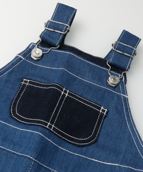 LB CLUB（エルビークラブ）の「ストレッチデニムサロペット（その他パンツ・キッズ・ネイビー/ブルー・80/90/120/110/100）」の5枚目の写真