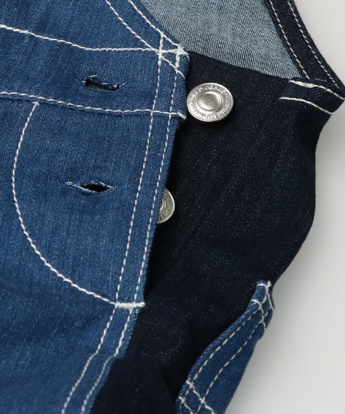 LB CLUB（エルビークラブ）の「ストレッチデニムサロペット（その他パンツ・キッズ・ネイビー/ブルー・80/90/120/110/100）」の8枚目の写真