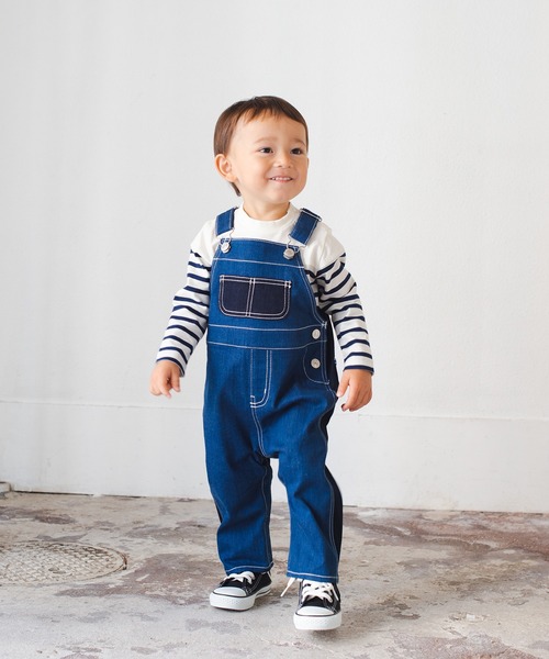 LB CLUB（エルビークラブ）の「ストレッチデニムサロペット（その他パンツ・キッズ・ネイビー/ブルー・80/90/120/110/100）」の13枚目の写真