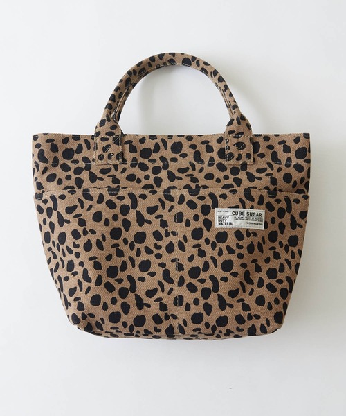 CUBE SUGAR（キューブシュガー）の「ヒョウ柄 キャンバス トートバッグ