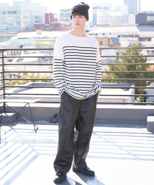 ８(eight)（エイト）の「ボーダーロンT（Tシャツ/カットソー・メンズ・ブラック/レッド/ブルー/グリーン/その他1/その他2・MEDIUM/LARGE）」の14枚目の写真