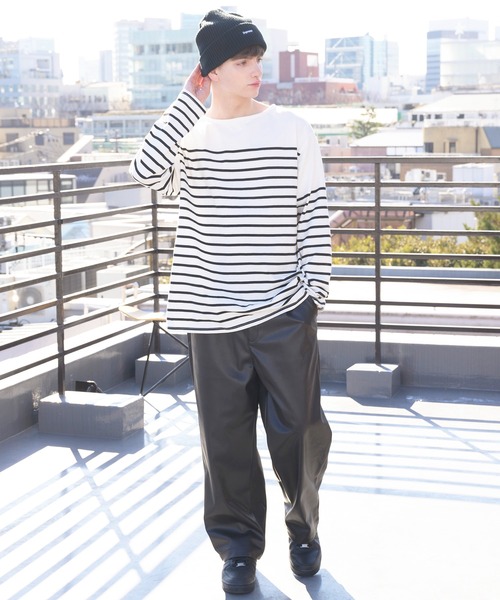 ８(eight)（エイト）の「ボーダーロンT（Tシャツ/カットソー・メンズ・ブラック/レッド/ブルー/グリーン/その他1/その他2・MEDIUM/LARGE）」の17枚目の写真