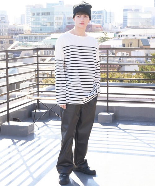 ８(eight)（エイト）の「ボーダーロンT（Tシャツ/カットソー・メンズ・ブラック/レッド/ブルー/グリーン/その他1/その他2・MEDIUM/LARGE）」の18枚目の写真