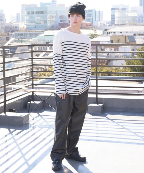 ８(eight)（エイト）の「ボーダーロンT（Tシャツ/カットソー・メンズ・ブラック/レッド/ブルー/グリーン/その他1/その他2・MEDIUM/LARGE）」の19枚目の写真