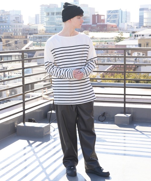 ８(eight)（エイト）の「ボーダーロンT（Tシャツ/カットソー・メンズ・ブラック/レッド/ブルー/グリーン/その他1/その他2・MEDIUM/LARGE）」の20枚目の写真