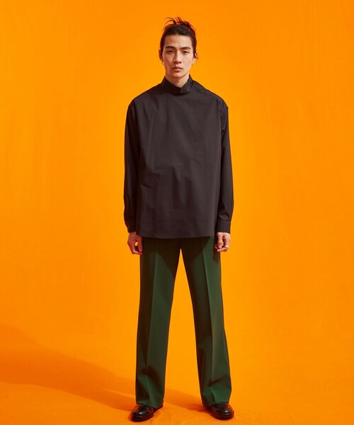 UNITED TOKYO(ユナイテッド トウキョウ) 長袖セーター サイズF レディース - 黒×ブルー×白 ハイネック EC限定】ウールミラノリブ クルーネックニット（ニット/セーター