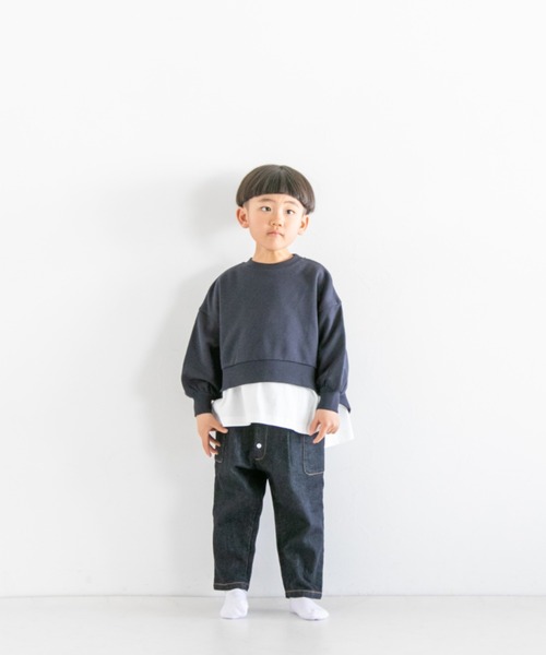 LOWRYS FARM（ローリーズファーム）の「バックギャザ－プルオーバーＬＳ　263133（スウェット・キッズ・アイボリー/ネイビー/イエロー・130cm/140cm/150cm/120cm/110cm）」の11枚目の写真