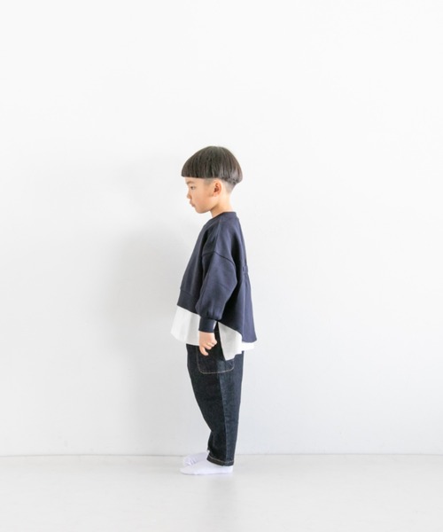 LOWRYS FARM（ローリーズファーム）の「バックギャザ－プルオーバーＬＳ　263133（スウェット・キッズ・アイボリー/ネイビー/イエロー・130cm/140cm/150cm/120cm/110cm）」の12枚目の写真