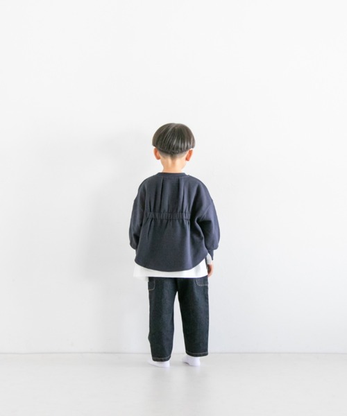 LOWRYS FARM（ローリーズファーム）の「バックギャザ－プルオーバーＬＳ　263133（スウェット・キッズ・アイボリー/ネイビー/イエロー・130cm/140cm/150cm/120cm/110cm）」の13枚目の写真