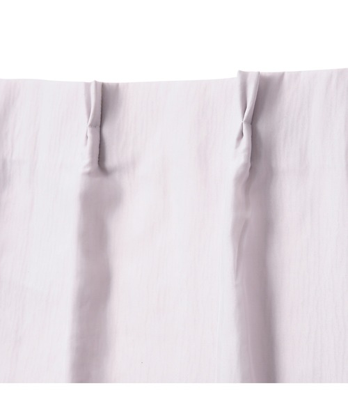 セール】フリル×ラメリア ダブルカーテン H1780×W1000 ライトグレー