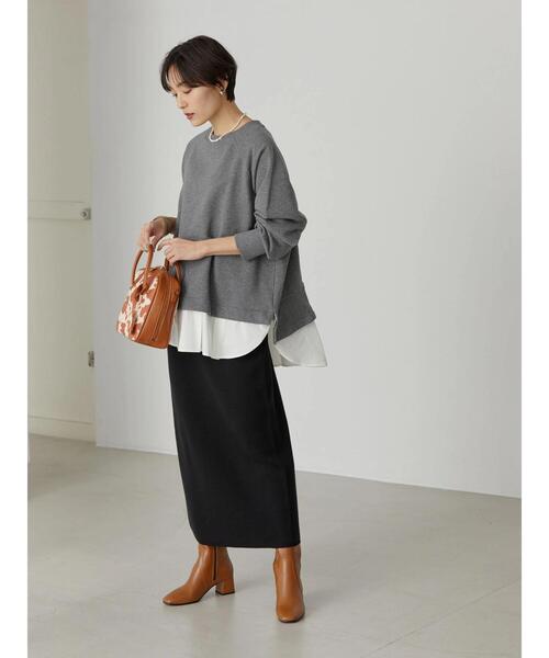 AMERICAN HOLIC（アメリカンホリック）の「総針ニットタイトスカート（スカート・レディース・ブラック・S/M/L）」の2枚目の写真