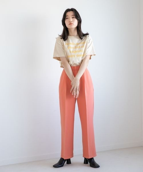 LOWRYS FARM（ローリーズファーム）の「ロゴプリントＴシャツ　267764（Tシャツ/カットソー・レディース・アイボリー/オフホワイト/チャコールグレー/グリーン・FREE）」の8枚目の写真