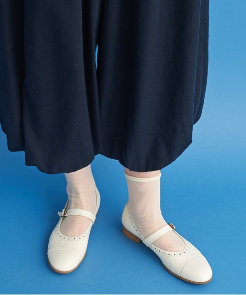 Malle(マル)の「△malle レザー ワンストラップシューズ(その他シューズ・レディース・ブラック/オフホワイト・23/24/24.5/23.5)」の3枚目の写真