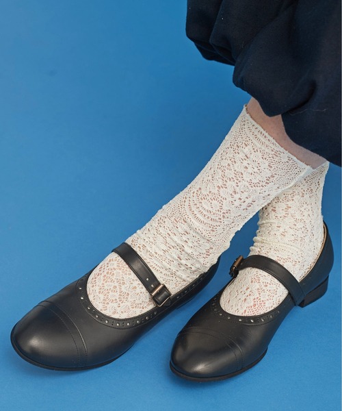 Malle(マル)の「△malle レザー ワンストラップシューズ(その他シューズ・レディース・ブラック/オフホワイト・23/24/24.5/23.5)」の9枚目の写真