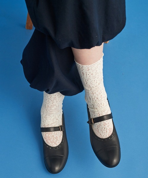 Malle(マル)の「△malle レザー ワンストラップシューズ(その他シューズ・レディース・ブラック/オフホワイト・23/24/24.5/23.5)」の10枚目の写真