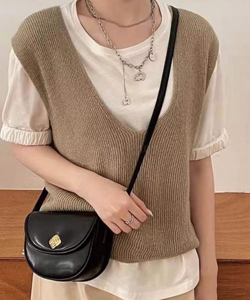 CORNERS（コーナーズ）の「レトロハーフムーンショルダーバッグ（ショルダーバッグ・レディース・ホワイト/ブラック/グリーン・FREE）」の6枚目の写真