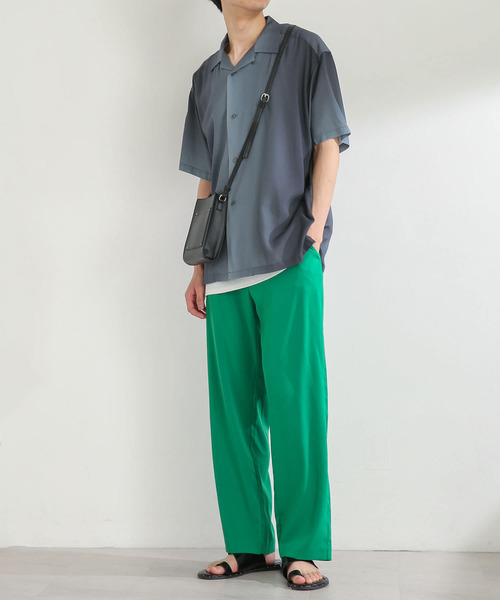 SENSE OF PLACE by URBAN RESEARCH（センスオブプレイスバイアーバンリサーチ）の「『セットアップ対応』ドレープストレートパンツ（その他パンツ・メンズ・ネイビー/ライトベージュ/ブラック/グリーン・MEDIUM/LARGE）」の7枚目の写真