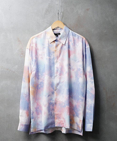 JOKER（ジョーカー）の「オーバーサイズ長袖シャツ メンズ 柄シャツ ビッグシルエット 長袖 シャツ レギュラーカラー 春服（シャツ/ブラウス・メンズ・ホワイト系1/ホワイト系2/ホワイト系3/ブラック系1/ブラック系2/ブラック系3/ブラック系4/ブラック系5/グレー系1/ブルー系1・M/L/XL）」の3枚目の写真