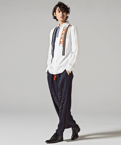 VIKTOR&ROLF（ヴィクター&ロルフ）の「VIKTOR&ROLF(ヴィクター＆ロルフ)ラインストーンパンツ（その他パンツ・メンズ・ネイビー・48/46）」の5枚目の写真