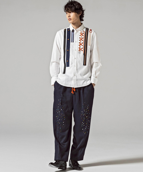 VIKTOR&ROLF（ヴィクター&ロルフ）の「VIKTOR&ROLF(ヴィクター＆ロルフ)ラインストーンパンツ（その他パンツ・メンズ・ネイビー・48/46）」の4枚目の写真