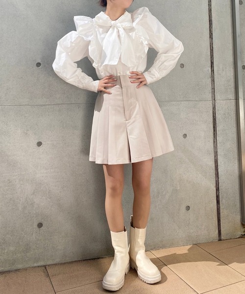 one after another NICE CLAUP(ワンアフターアナザーナイスクラップ)の「プリーツキュロット(その他パンツ・レディース・ブラック/ネイビー/アイボリー/チェック・FREE)」の11枚目の写真