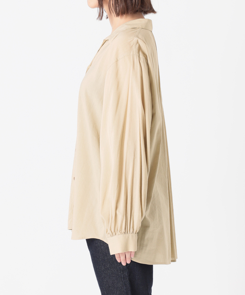 レーヨンボイルギャザースリーブブラウス（シャツ/ブラウス