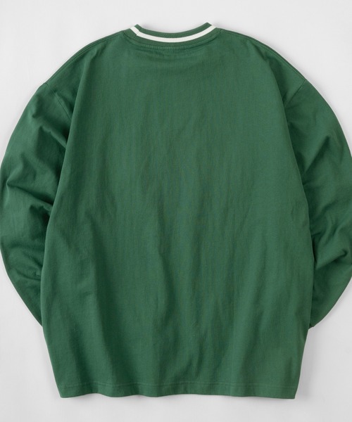 VISION STREET WEAR(ヴィジョンストリートウェア)の「【VISION STREET WEAR/ヴィジョンストリートウェア】カレッジワッペン リブラインロンT/長袖カットソー(Tシャツ/カットソー・レディース・ホワイト/チャコールグレー/グリーン/マルチ・M/L/XL)」の9枚目の写真