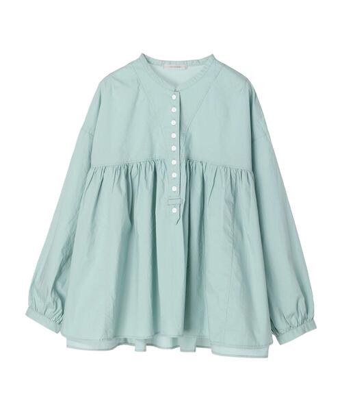 CRAFT STANDARD BOUTIQUE(クラフトスタンダードブティック)の「ギャザータボタンブラウス *(シャツ/ブラウス・レディース・ホワイト/グリーン/ネイビー・FREE)」の18枚目の写真