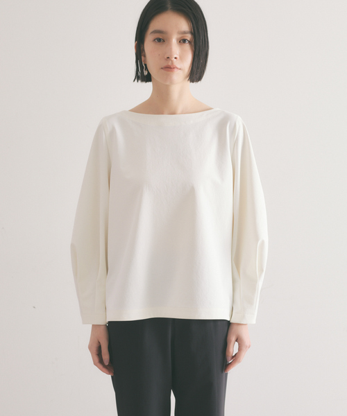 qualite(カリテ)の「《セットアップ対応》2WAYストレッチパフブラウス(シャツ/ブラウス・レディース・ブラック/オフホワイト/カーキ・38/36)」の12枚目の写真