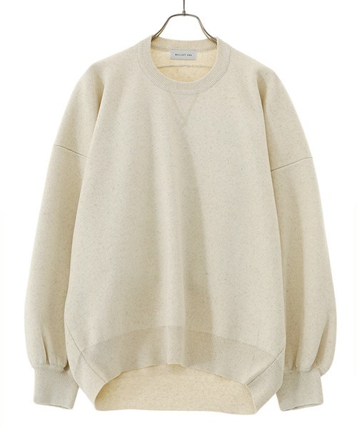 BALLAST ARK（バラストアーク）の「BALLAST ARK / バラストアーク：SWEAT KNIT：BA05-K001[AST]（スウェット・メンズ・ブラック/アイボリー・L/M）」の3枚目の写真