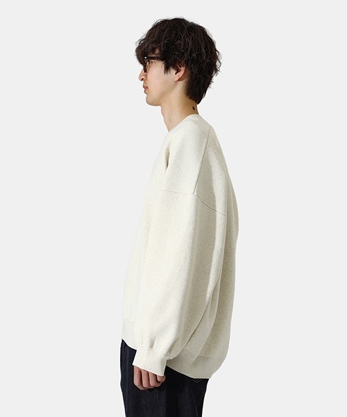 BALLAST ARK（バラストアーク）の「BALLAST ARK / バラストアーク：SWEAT KNIT：BA05-K001[AST]（スウェット・メンズ・ブラック/アイボリー・L/M）」の5枚目の写真