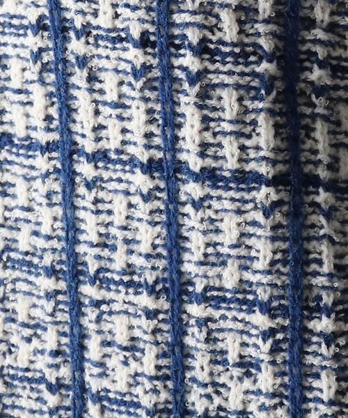 OPAQUE.CLIP（オペークドットクリップ）の「◆ツイード風編みニットカーディガン（カーディガン/ボレロ・レディース・ネイビー/グリーン/イエロー・38）」の14枚目の写真