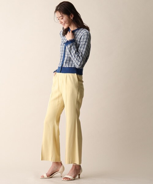 OPAQUE.CLIP（オペークドットクリップ）の「◆ツイード風編みニットカーディガン（カーディガン/ボレロ・レディース・ネイビー/グリーン/イエロー・38）」の17枚目の写真