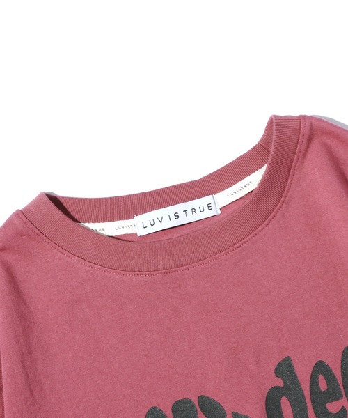 LUVISTRUE（ラヴイズトゥルー）の「LUVISTRUE /ラブ・イズ・トゥルー IN LOVE TEE 半袖Tシャツ（Tシャツ/カットソー・レディース・ホワイト/クリーム/ピンク・FREE）」の22枚目の写真