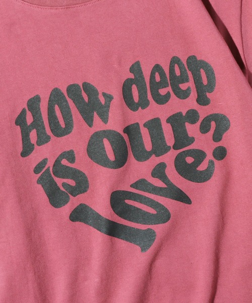 LUVISTRUE（ラヴイズトゥルー）の「LUVISTRUE /ラブ・イズ・トゥルー IN LOVE TEE 半袖Tシャツ（Tシャツ/カットソー・レディース・ホワイト/クリーム/ピンク・FREE）」の4枚目の写真