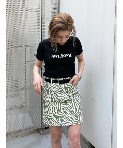 ENVYM（アンビー）の「ゼブラプリントミニスカート（スカート・レディース・ブラック/グリーン・S/M）」の11枚目の写真