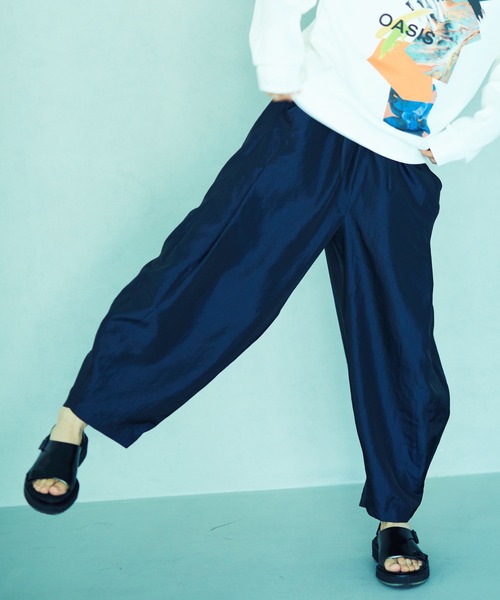 TAUPE（トープ）の「【TAUPE / トープ】22SS ヴィンテージタフタカンフーパンツ（その他パンツ・メンズ・ネイビー/ブラウン・1/2）」の2枚目の写真