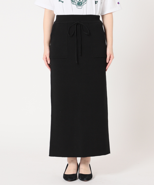スローブイエナ　綿麻リラックスラップスカート　ブラック 綿麻リラックスラップスカート スローブイエナ SLOBE IENA 新品