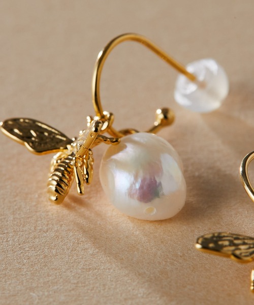 ear PAPILLONNER（イアパピヨネ）の「(WEB限定) シルバー９２５　ラッキーBeeピアス（ピアス（両耳用）・レディース・シルバー/ゴールド・FREE）」の8枚目の写真